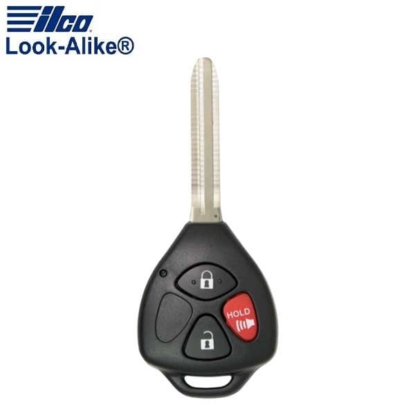 LAL RHK-TOY-3BD1 TOYOTA 3 BUTTON REMOTE HEAD KEY (4D-67 TRANSP.)